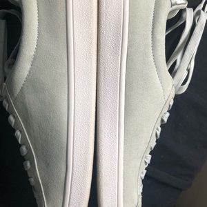 H&M aqua & silver platform sneakers size 8 1/2